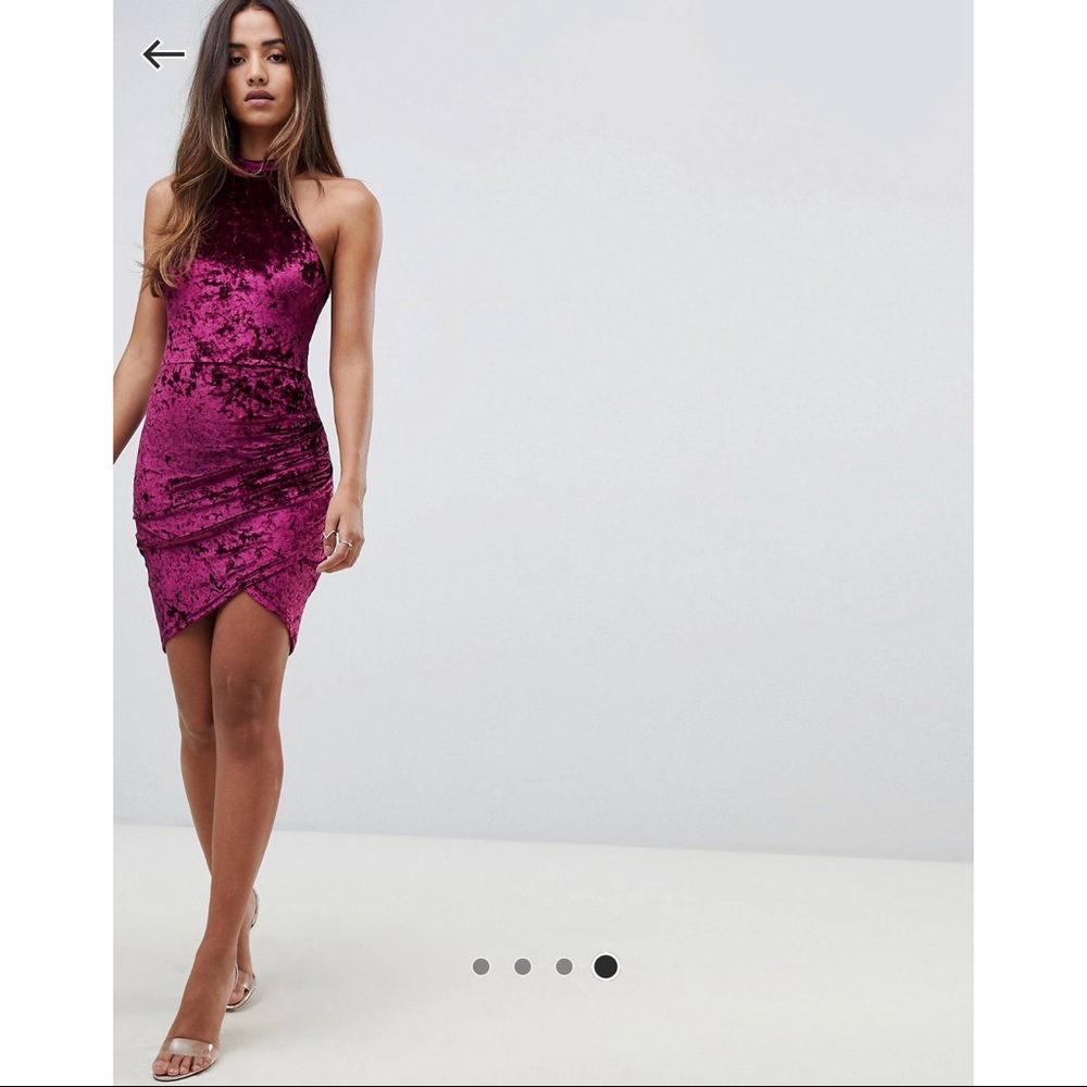 Brand new Velvet Mini Dress in Plum - Never worn!